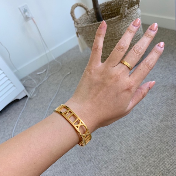 Jewelry Roman Numerals Gold Bracelet Poshmark